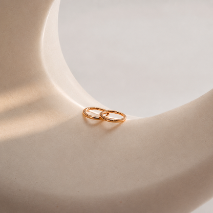 Pave Cartilage Mini Huggies