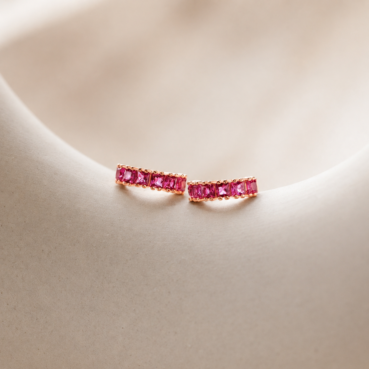 Genevieve Birthstone Huggies