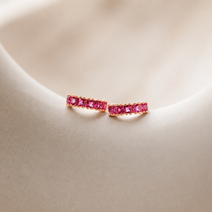 Genevieve Birthstone Huggies