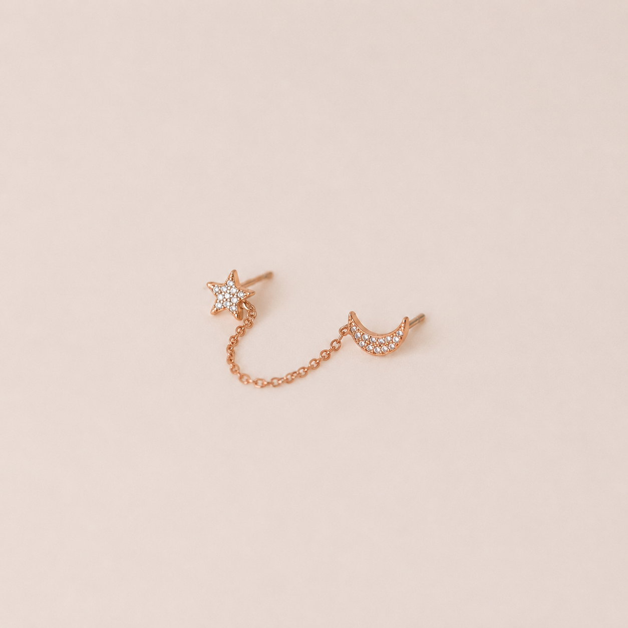 Luna Moon & Star Chain Earrings