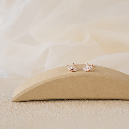 Arya Petal Stud Earrings