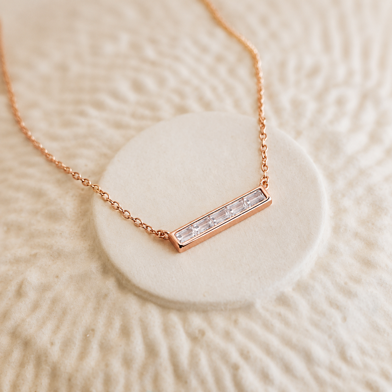 Diamond Bar Necklace