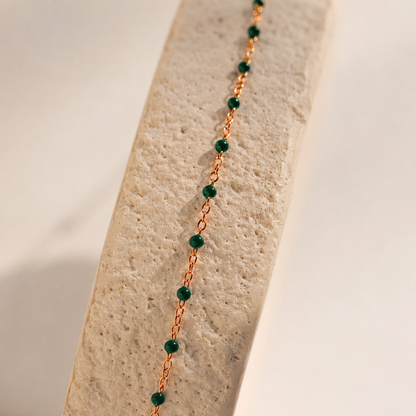 Emerald Station Necklace