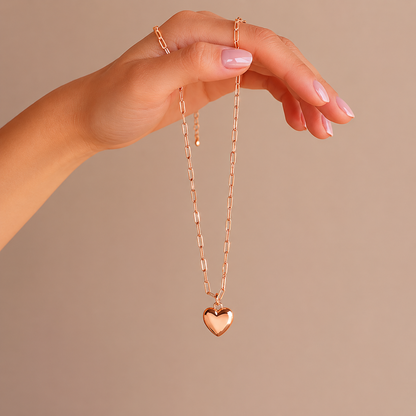 Taylor Heart Paperclip Necklace