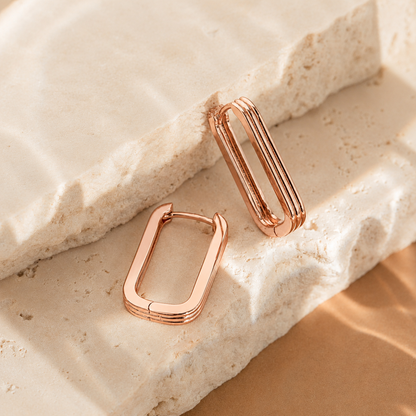 Large Ribbed Link Hoops