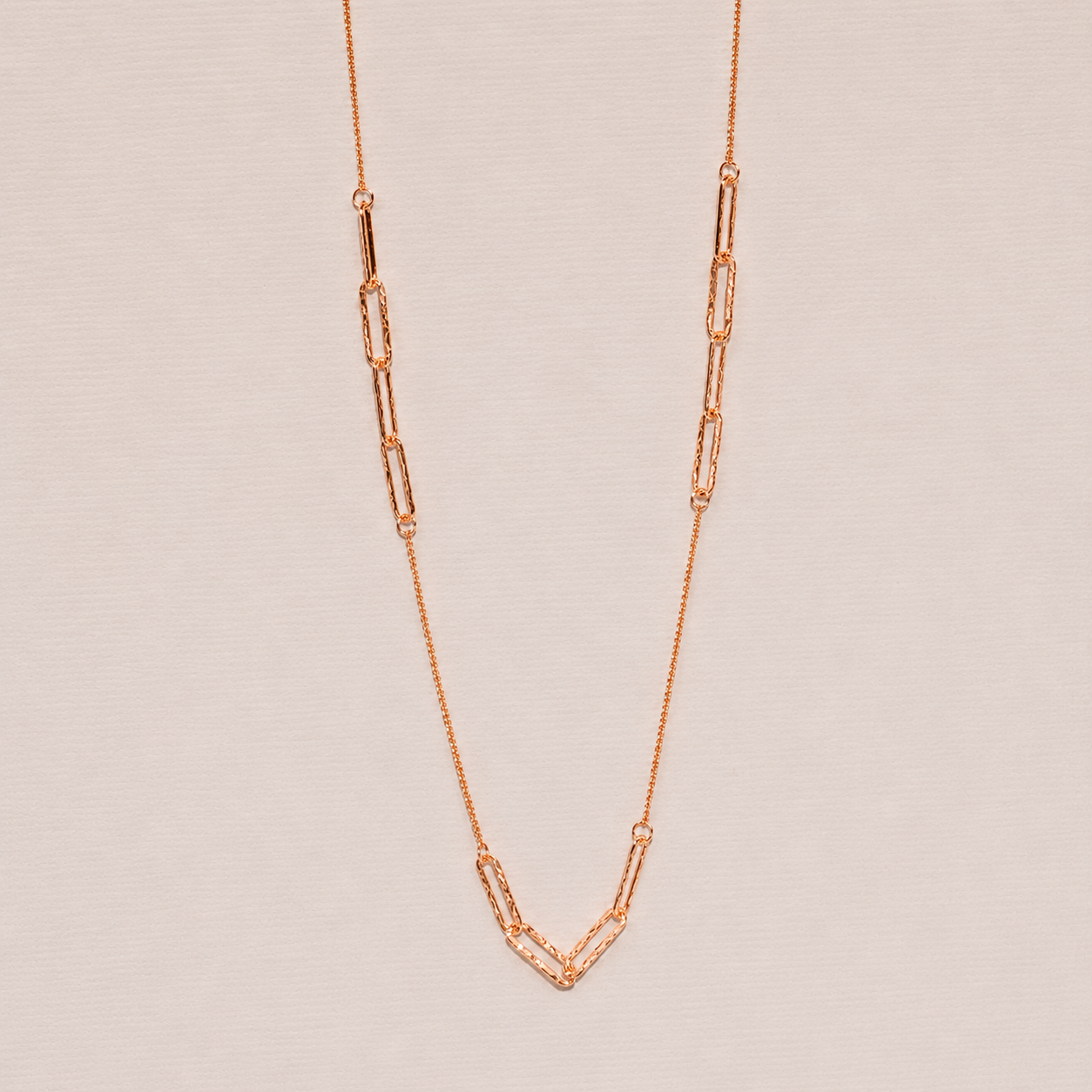 Textured Paperclip Necklace
