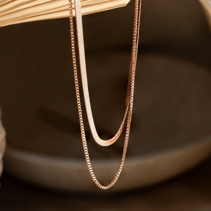 Herringbone Duo Chain Necklace