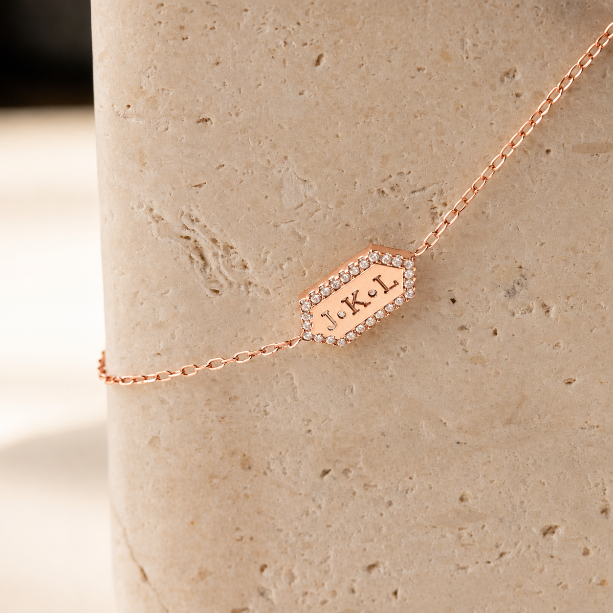 Hexagon Charm Bracelet
