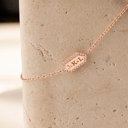 Hexagon Charm Bracelet