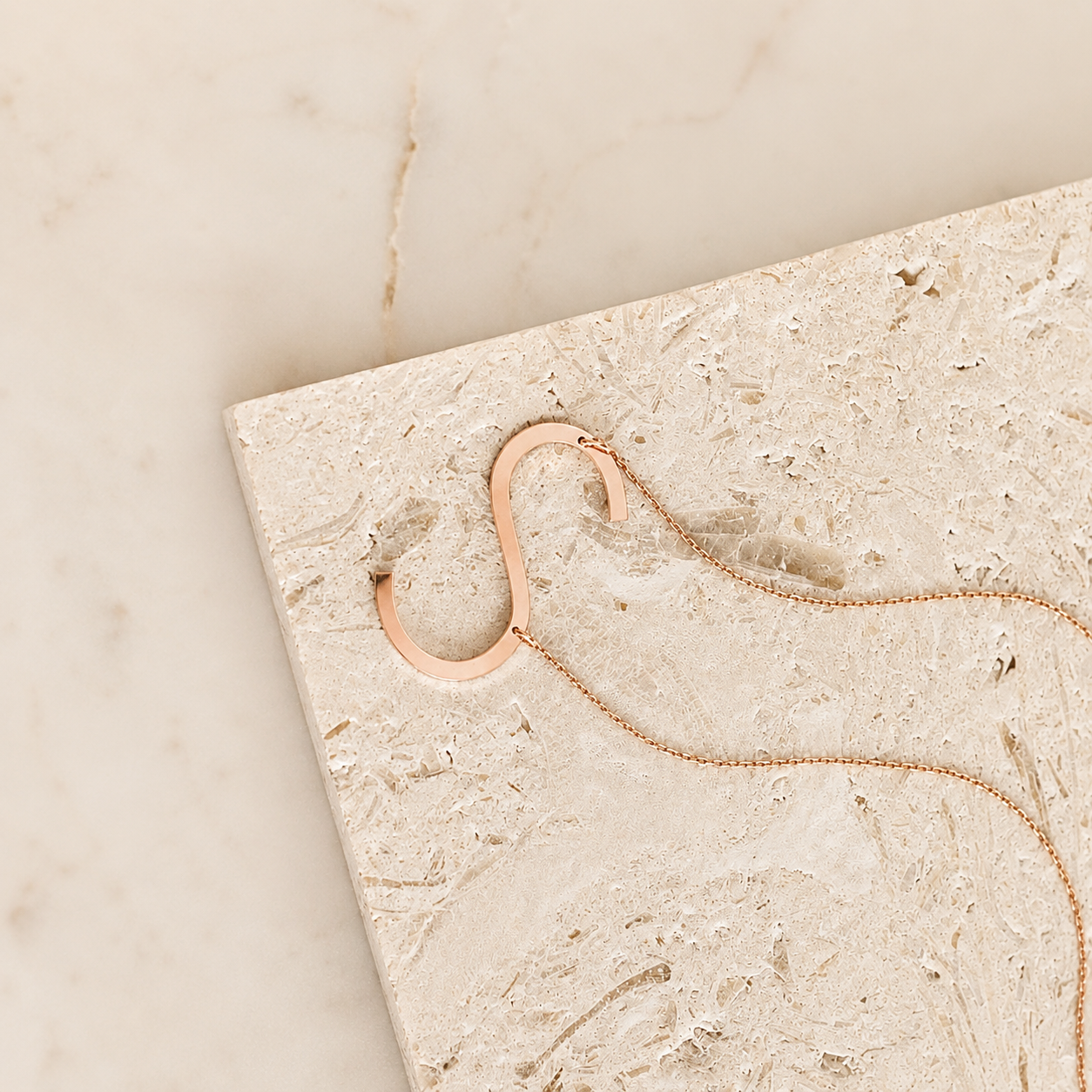 Large Sideways Initial Necklace