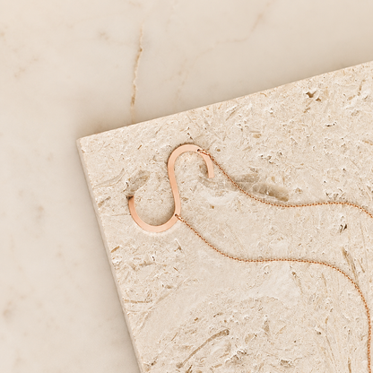Large Sideways Initial Necklace