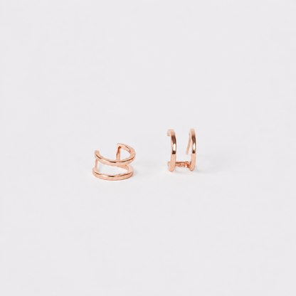Twin Hoops in rose gold 