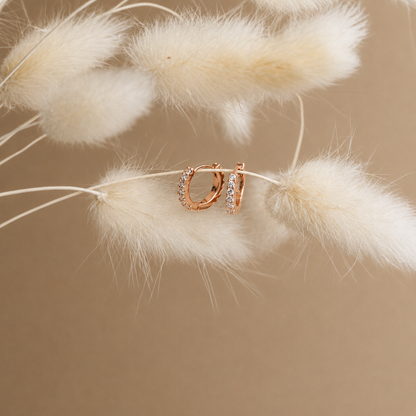 Coco Pave Huggie Hoops