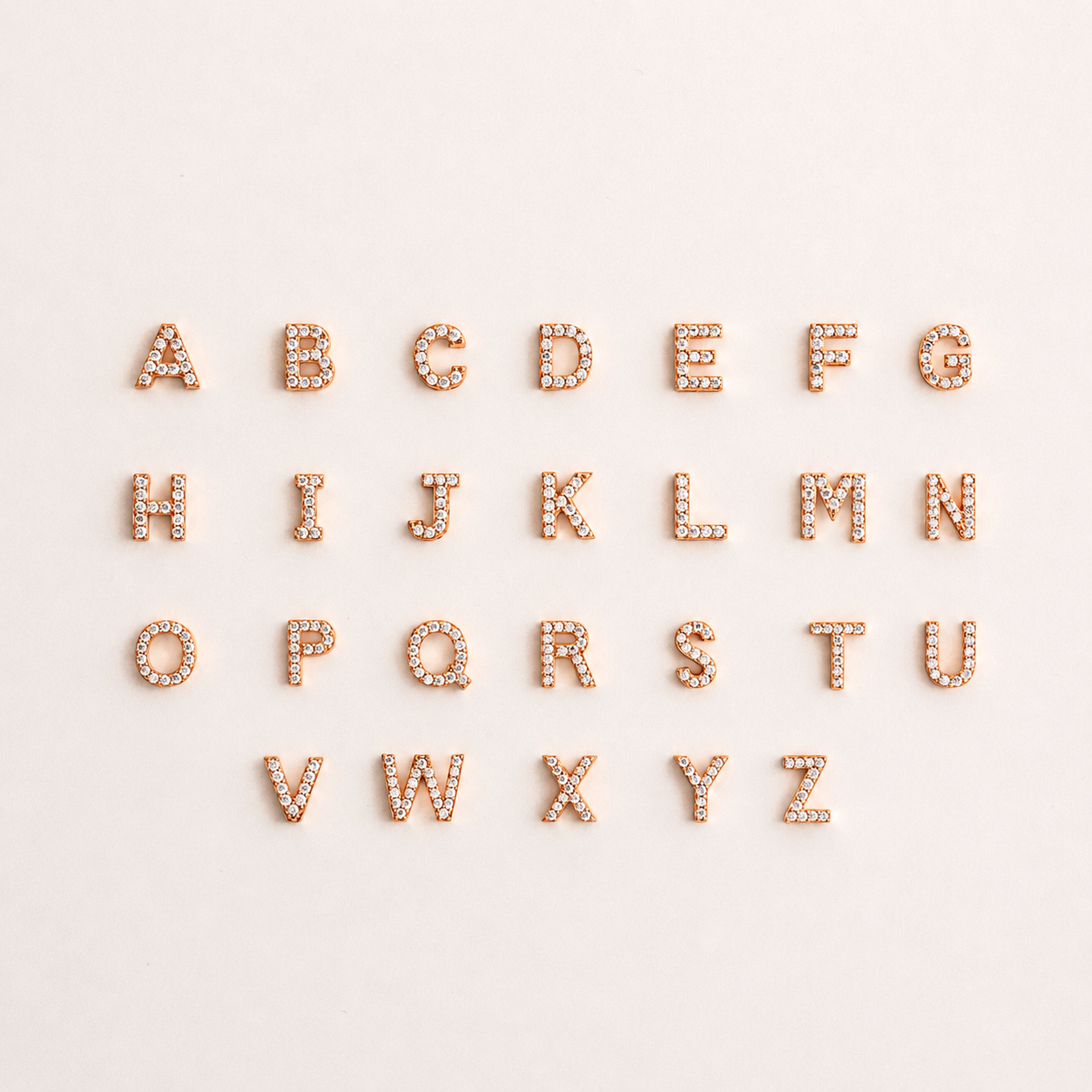 Floating Pave Initial Necklace