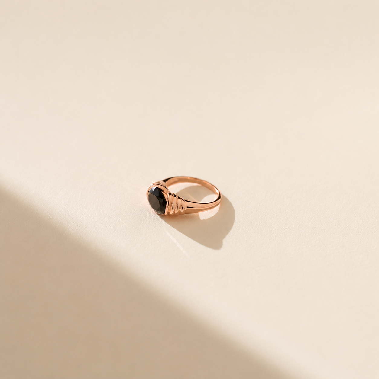 Dusk Signet Ring with Black Onyx Stone