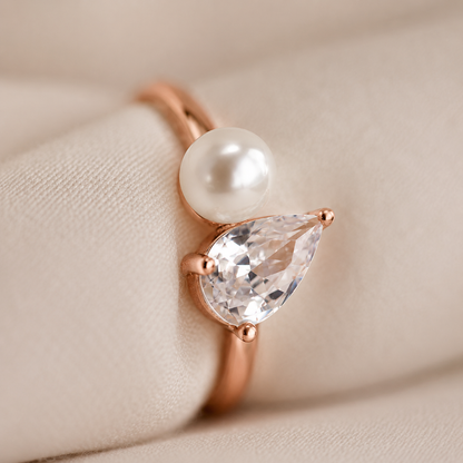 Pearl Diamond Ring