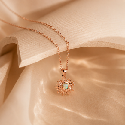 Opal Sun Necklace