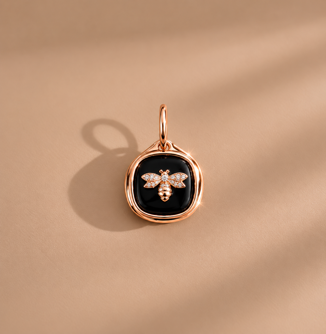 Honeybee Onyx Charm