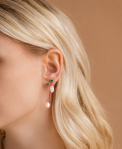 Mismatched Custom Baguette Birthstone Earrings
