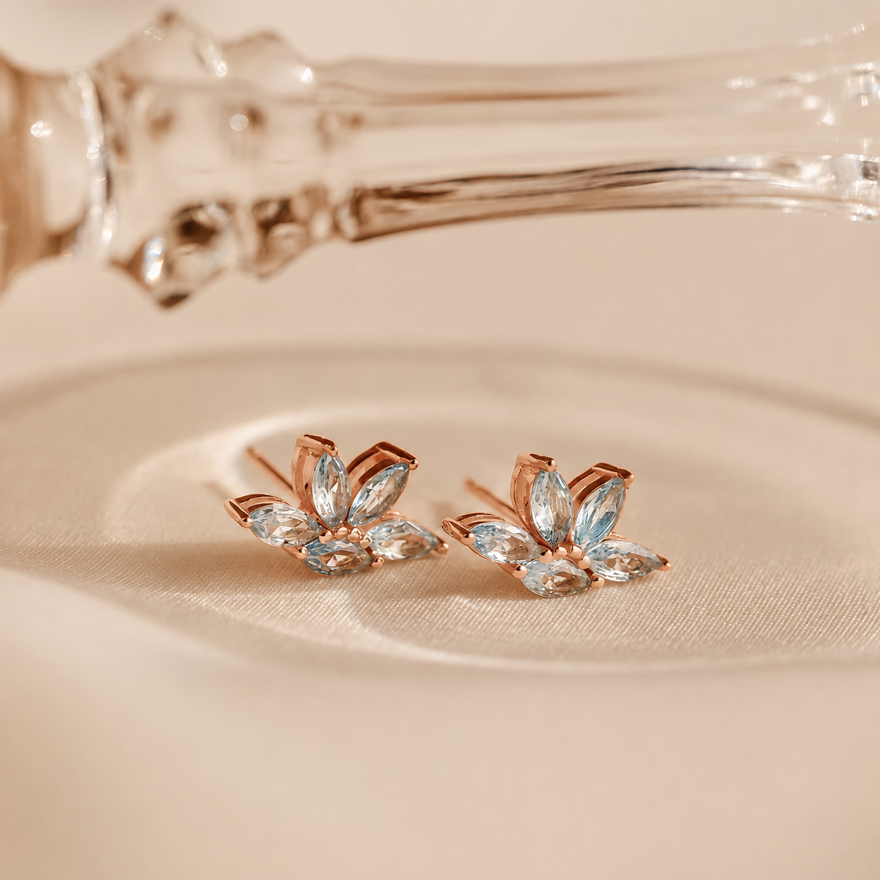 Aquamarine Marquise Studs