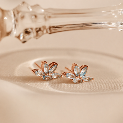 Aquamarine Marquise Studs