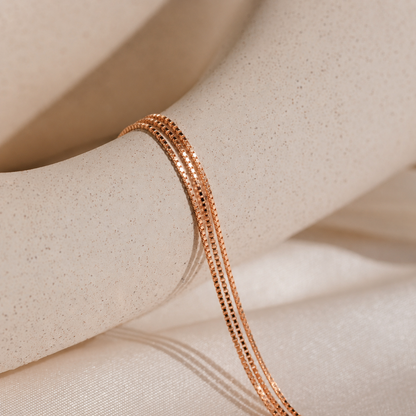 Triple Box Chain Necklace