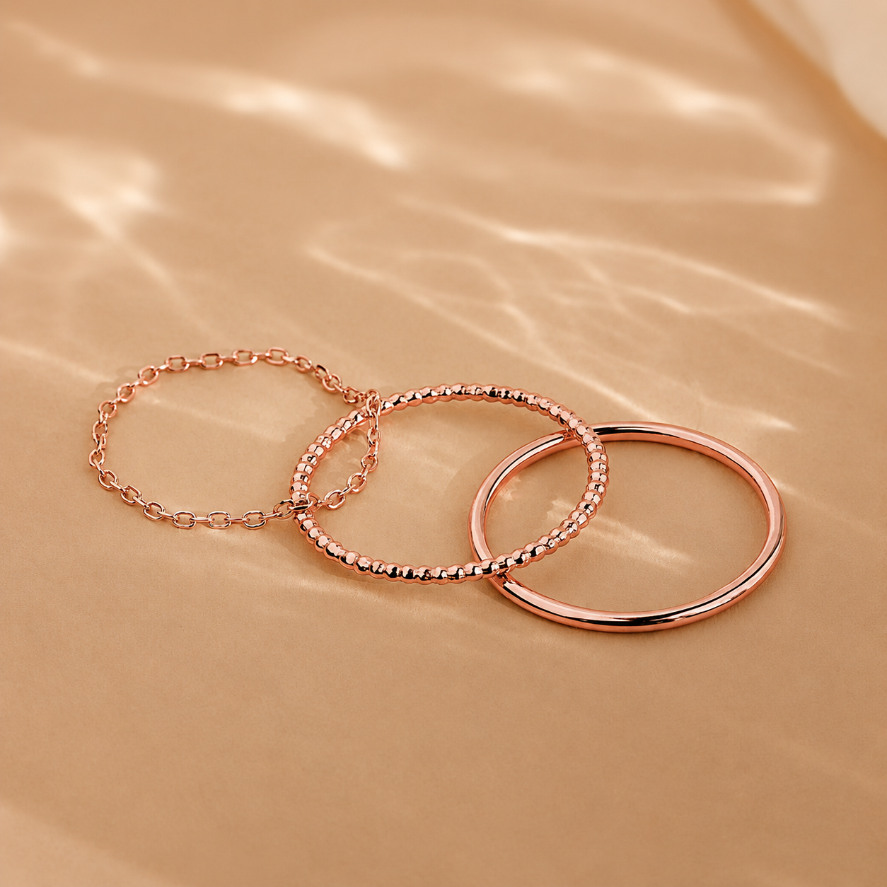 The Textured Stacking Ring Set