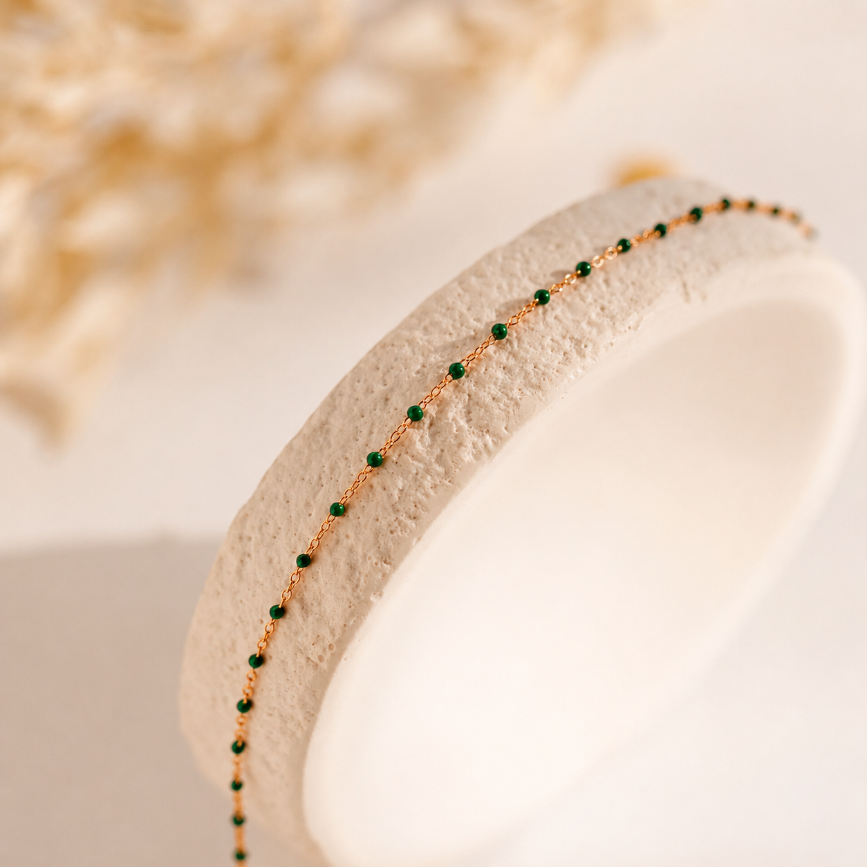Emerald Station Necklace