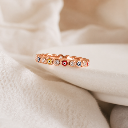Guardian of Omens: The Rainbow Evil Eye Ring