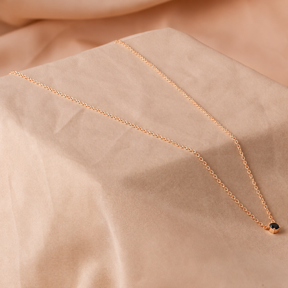 Onyx Dainty Diamond Necklace