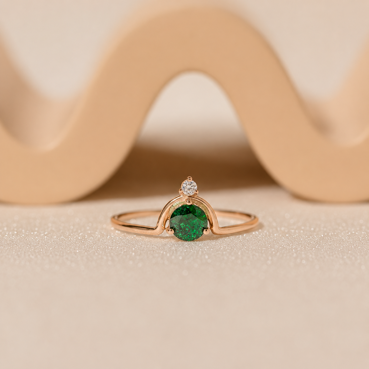 Duo Vintage Birthstone Ring