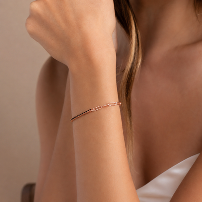 Black Diamond Tennis Bracelet