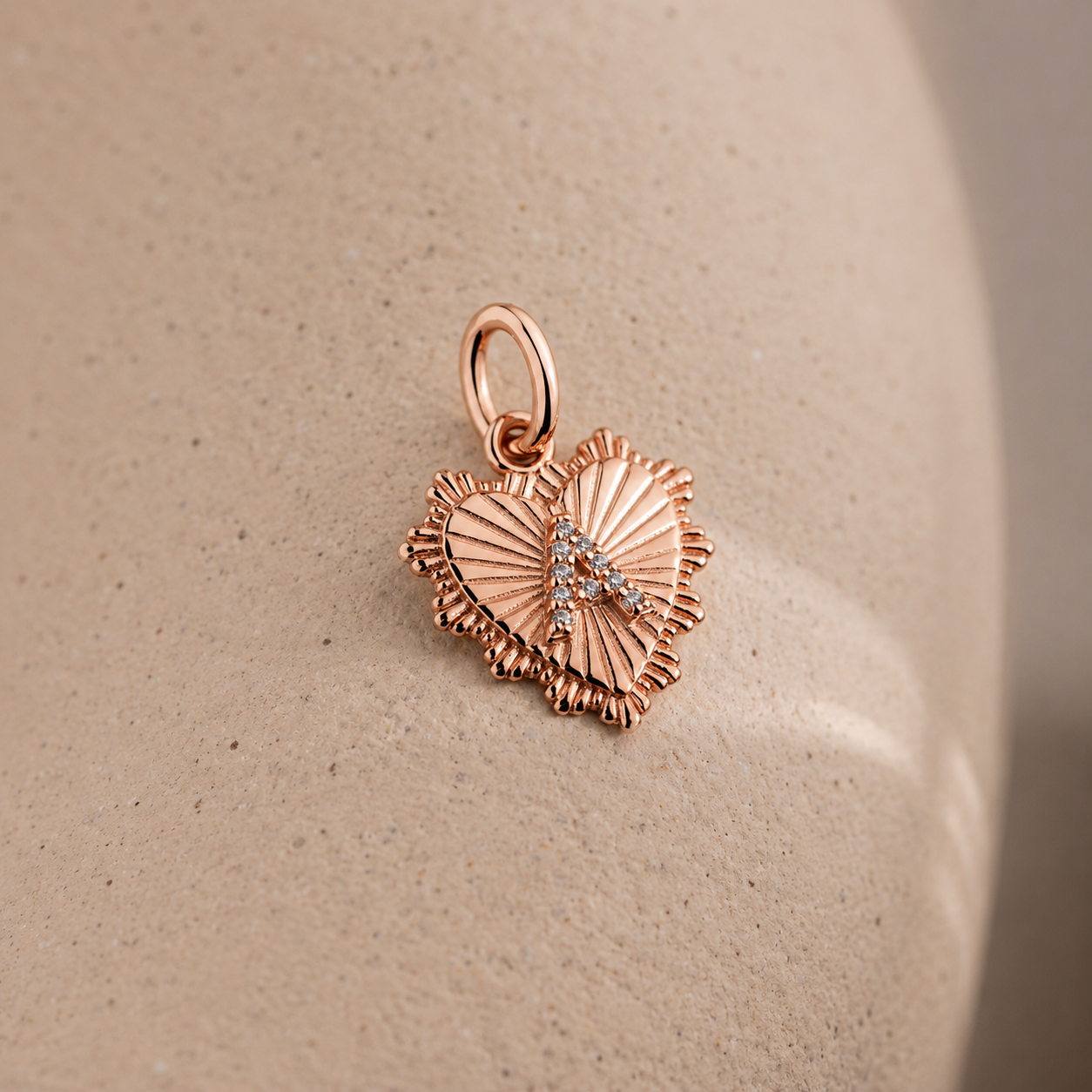 Heartline Initial Charm