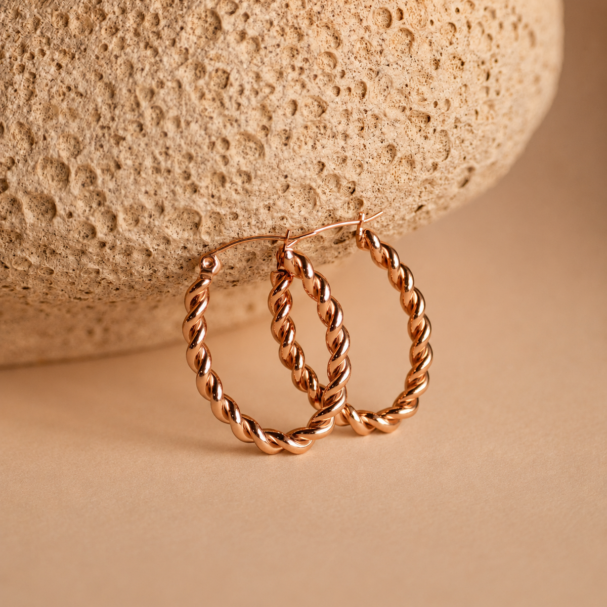Bold Twisted Hoop Earrings