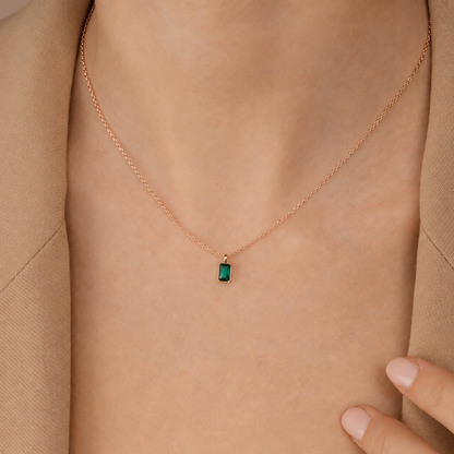 Maia Emerald Pendant Necklace