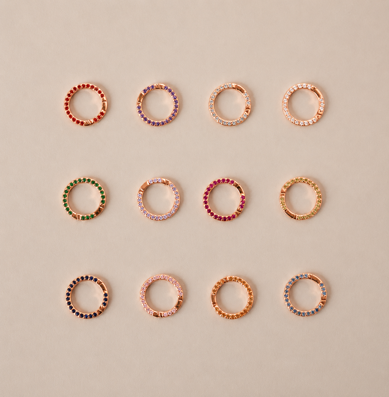 Dainty Pavé Garnet Charm
