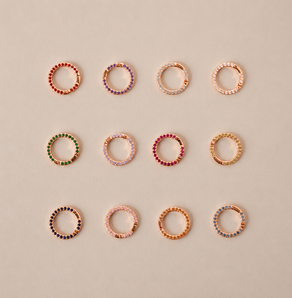 Dainty Pavé Garnet Charm