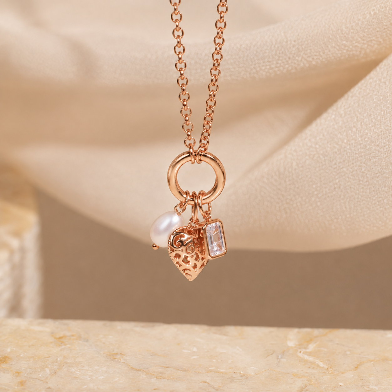 Vintage Heart Charm