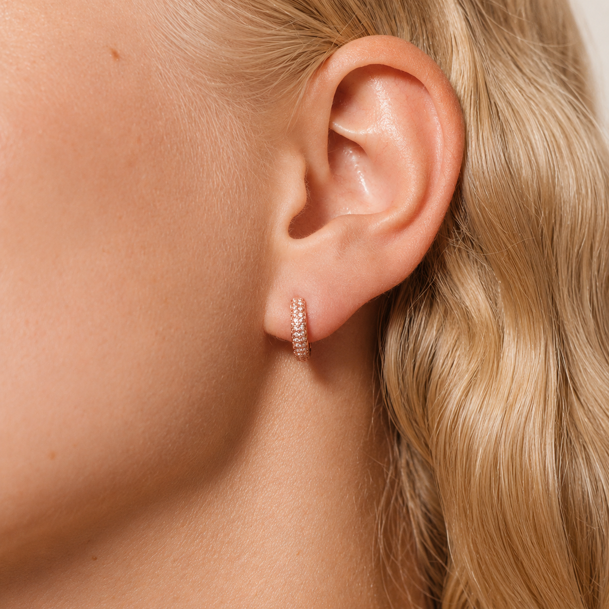 Illuminate Your Date Night Look with Our Clarissa Pave Huggies