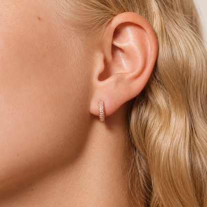 Illuminate Your Date Night Look with Our Clarissa Pave Huggies