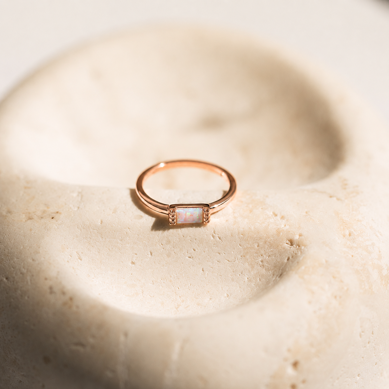 Kiera Opal Baguette Ring