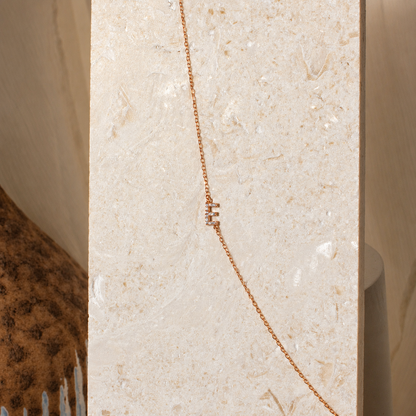 Pave Sideways Initial Necklace