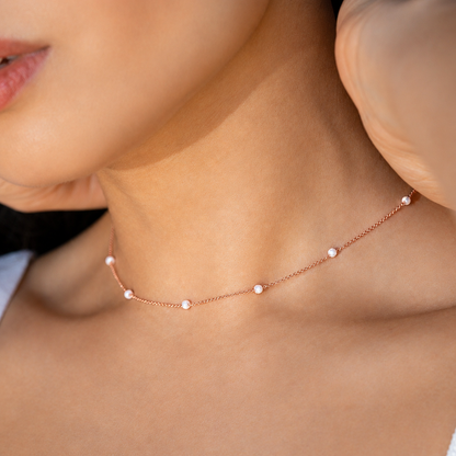 Opal Station Necklace