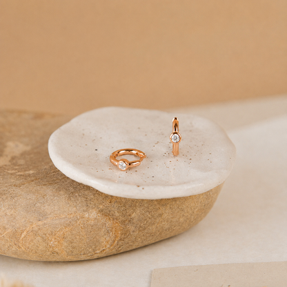 Alea Diamond Huggie Earrings