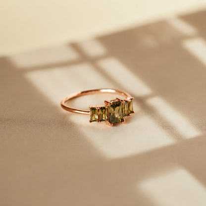 Vintage Charm: Art Deco Birthstone Ring