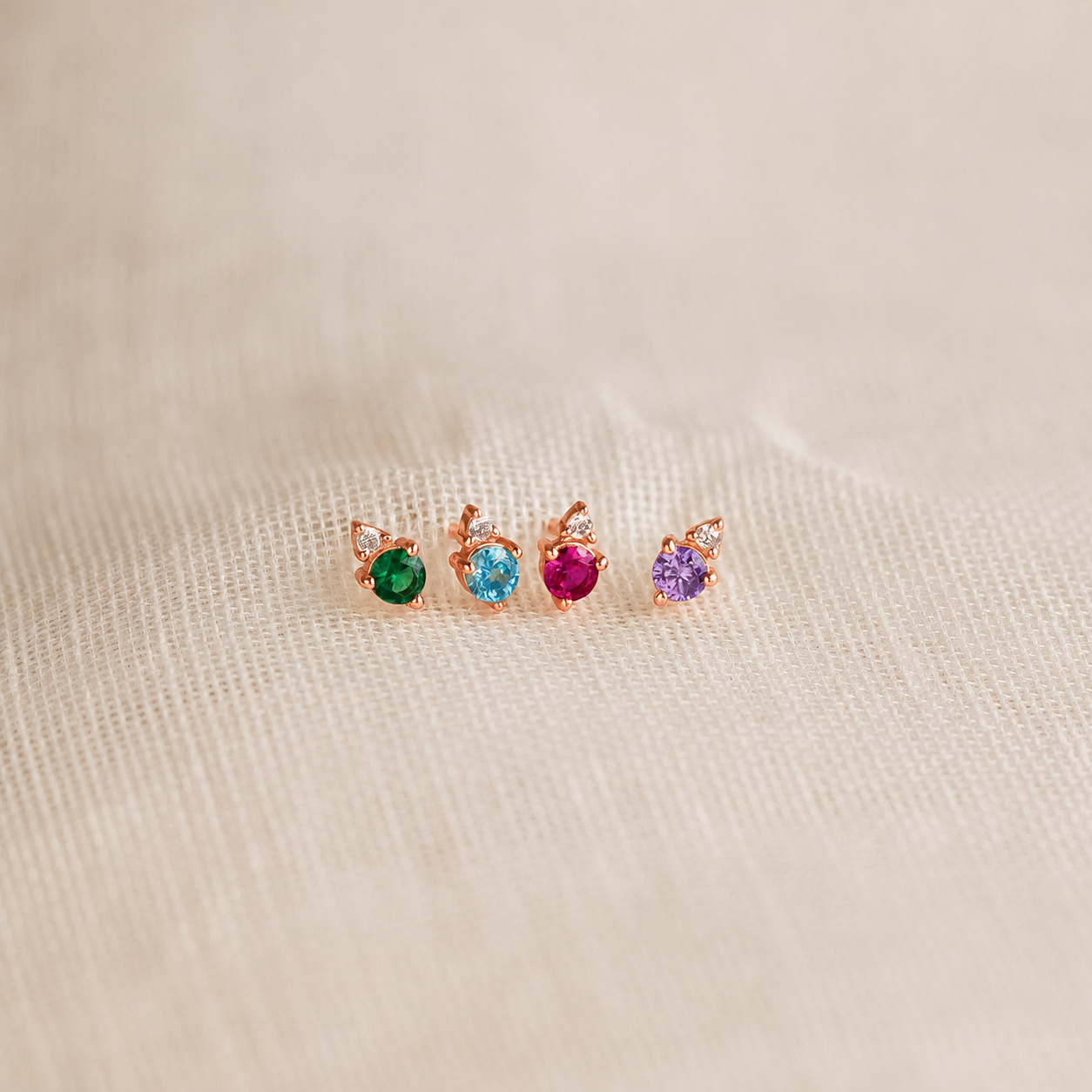 Raindrop Birthstone Studs