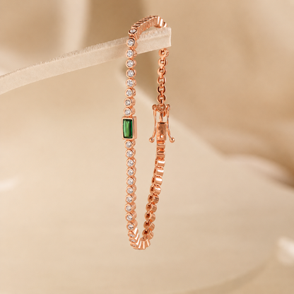 Emerald Baguette Tennis Bracelet