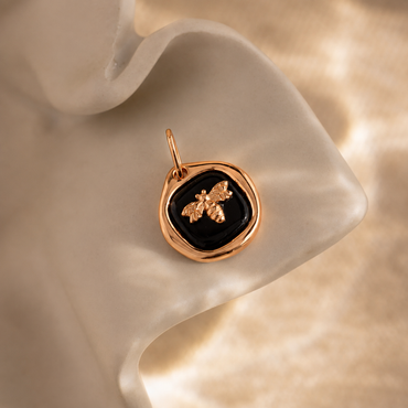 Honeybee Onyx Charm