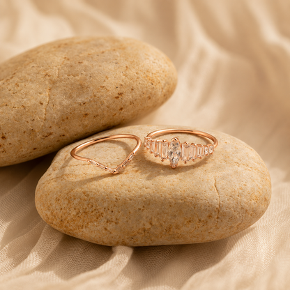 Art Deco Diamond Ring Set