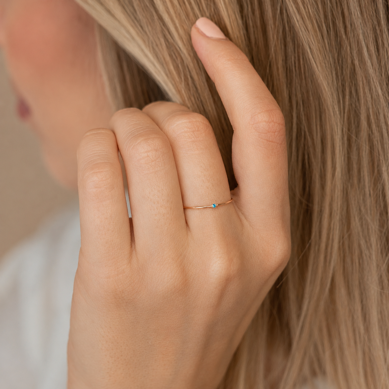 The Thin Mini Birthstone Ring